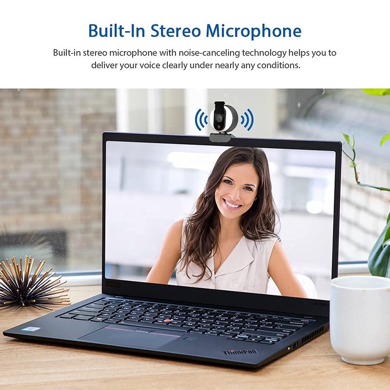 NexiGo N680E 1080P Webcam with Ring Light, Privacy Cover and Dual Microphone, Advanced Auto-Focus, Adjustable Brightness, Streaming Web Camera for Zoom Skype Facetime, PC Mac Laptop Desktop - Image 5